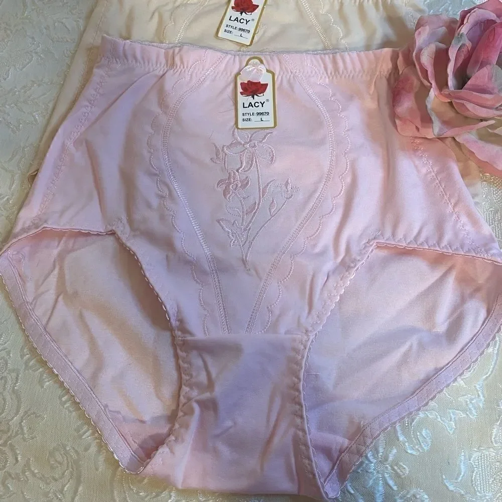 Lacy assorted embroidery design print Underwear L